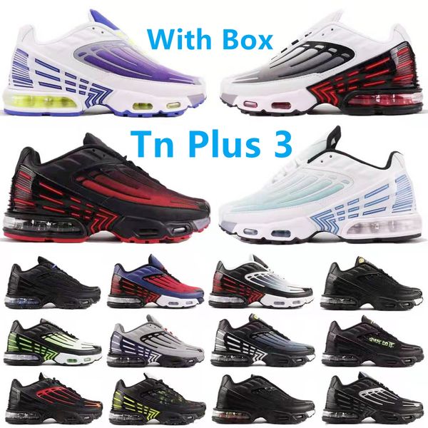 

tn plus 3 running shoes casual low cut triple black white green damping air cushion sports trainers outdoor leisure basketball men designer