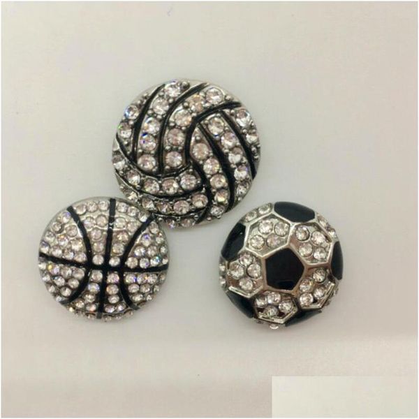 

snap button mixed ball 18mm rhinestone ginger snap interchangeable diy chunk button jewerly for noosa bracelet necklace pendant biop