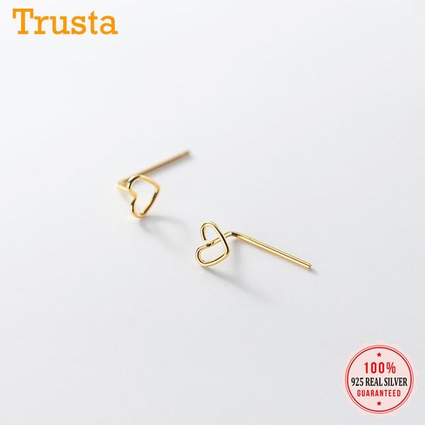 

dangle & chandelier trustdavis minimalist 925 sterling silver fashion lovely hollow heart drop earrings for women fine s925 earring jewelry