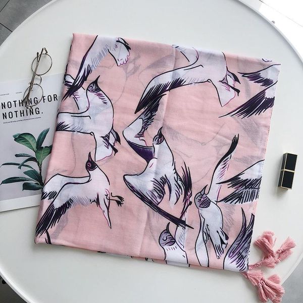 

лето солнцезащитный шелковый шарф платок женские hundred длина шарфа шарф seagull beach towel крупногабаритные шаль jllplx bde_jewelry, Blue;gray
