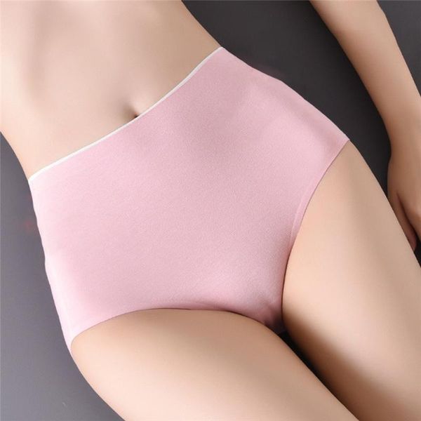 

высокая талия женское нижнее белье cotton plus размер бесшовные трусики дышащие белье женские трусы плюс размер 2xl, Black;pink