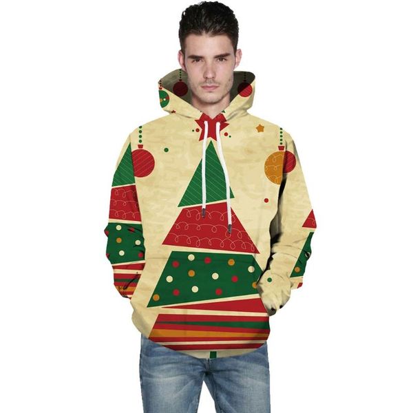 

ropa hombre mens casual christmas coat funny 3d print party long sleeve hoodie blouse coat leisure sweatsuit men's jacket, Black