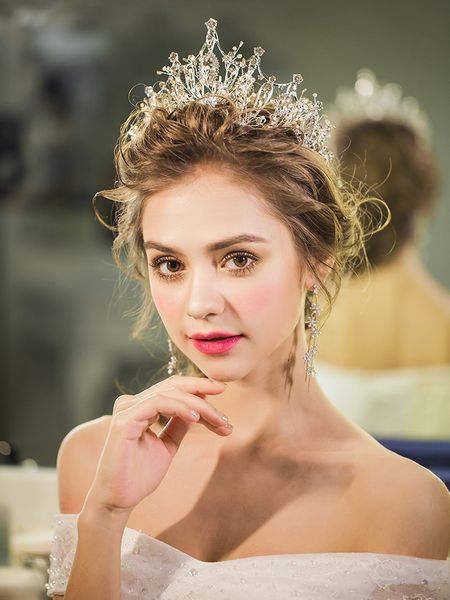 

ifan dress bridal 2020 headdress crown queen lady 18 year old jewelry high end wedding hair accessories, Silver
