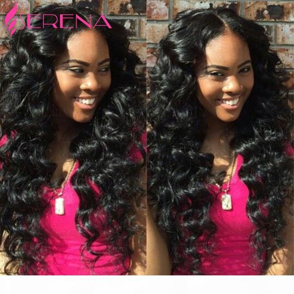 

virgin brazilian hair bundles with closure loose deep wave wavy human hair extensions dyeable black hair weft 3 bundles and closure, Black;brown