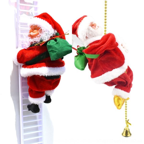 

3cihx climbing doll ladder ladder doll electric music santa claus little ladderbeads eld decorations children's toys climbing gift rope
