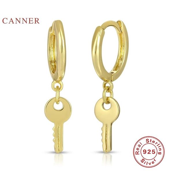 

hoop & huggie canner simple personality versatile temperament earrings for women s925 sterling silver hoops fine jewelry pendientes, Golden;silver