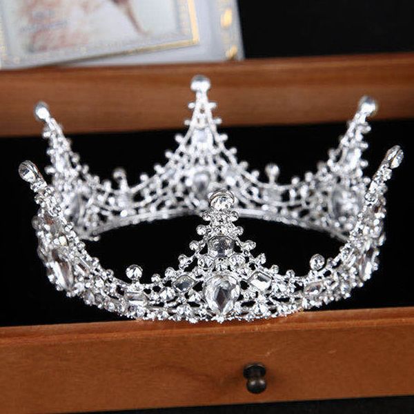 

mheaddress female 18-year-old adulthood ceremony super bridal immortal wedding net red princess p crystal crown k, Silver