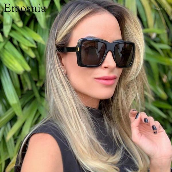 

emosnia 2020 trendy italy oversized square sunglasses women fashion big frame shades sun glasses for outdoor eyes protection1, White;black