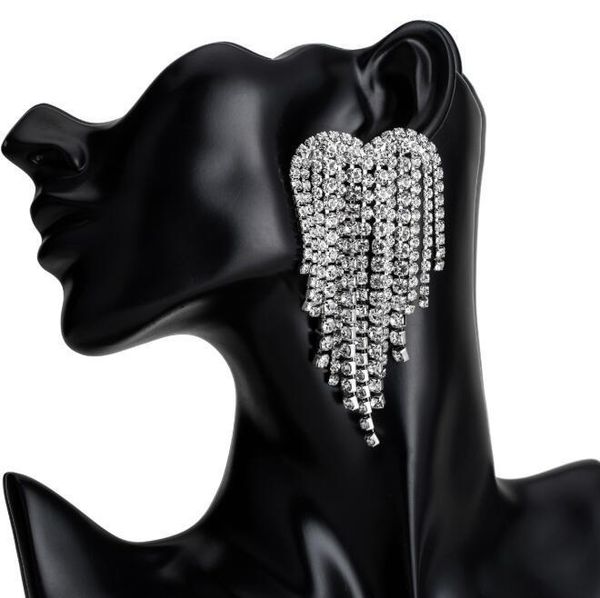 

claw tassel luxury chain diamond multi-layer dhl rhinestone earrings long section specifically for high-end fashion earr