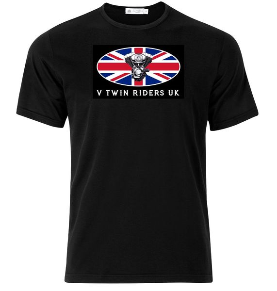 

2019 новые мужские футболки v спаренные riders uk t.shirt печати вокруг шеи человек спорта с капюшоном hoodie