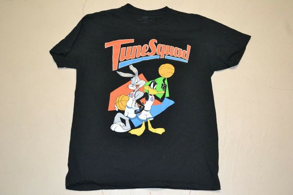 

space jam tune отряд sz большой l black bugs bunny даффи дак 100% хлопок балахон дизайнеров футболки толстовка