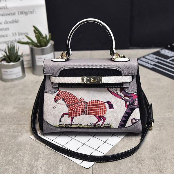 

magazine new print bag knight war horse shoulder slung mobile handbag