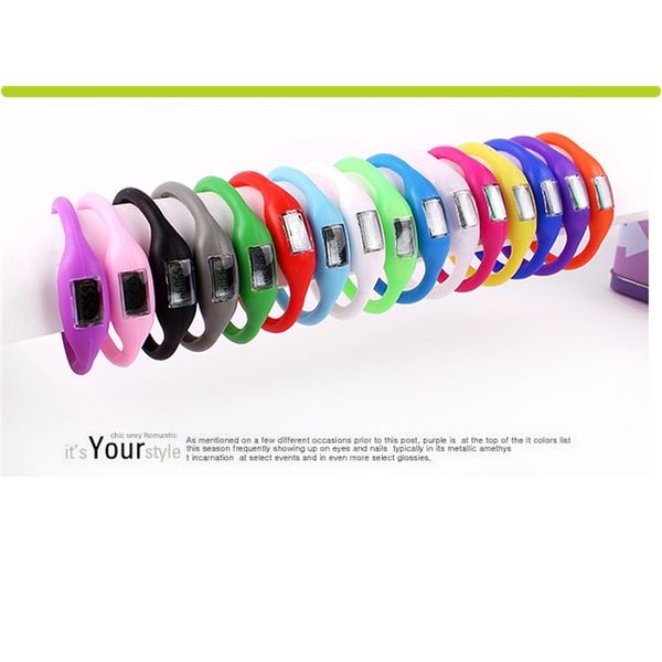 

gift color mini anion pedometer silicone fitness kids tracker wristband rubber bracelet pedometer portable for