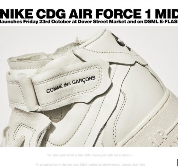 

2020 reveals new iconic trio collaboration cdg commÃ¨ des garÃ§ons play nÃ­ke aÃ¬r forcÃ¨ 1 force mid retro white sneakers casual shoes
