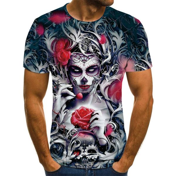 

new printed skull summer for 3d print shirts hentai harajuku oversized men clothing
