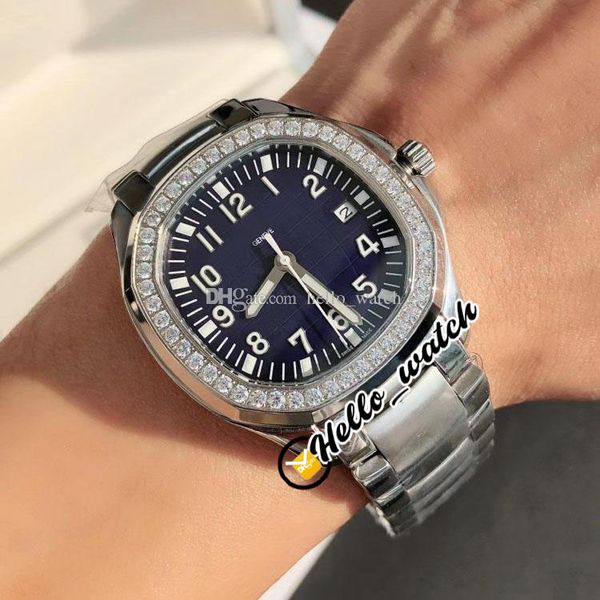 

gdf 40mm 5167/1a-001 5167 sport watches miyota 8215 automatic mens watch blue textured dial 5167/1 diamond bezel stainless steel bracelet he, Slivery;brown