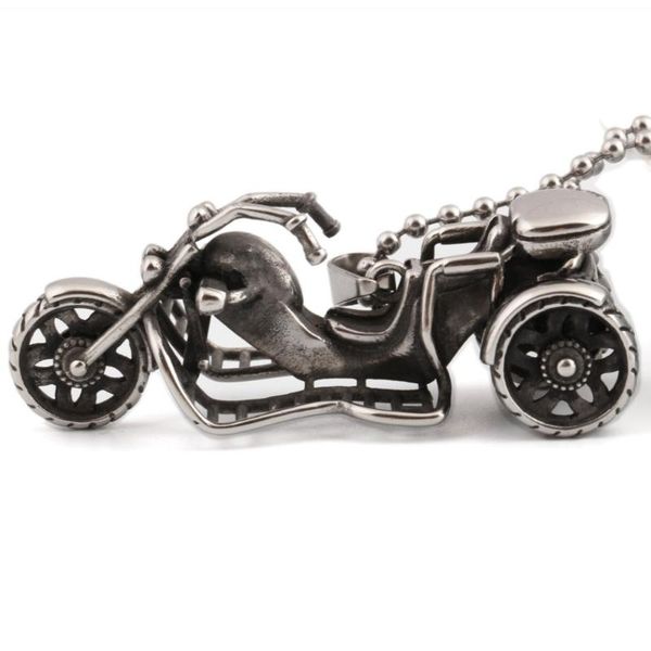 

fashion 316l stainless steel vintage motorcycle necklace pendant for men, Silver