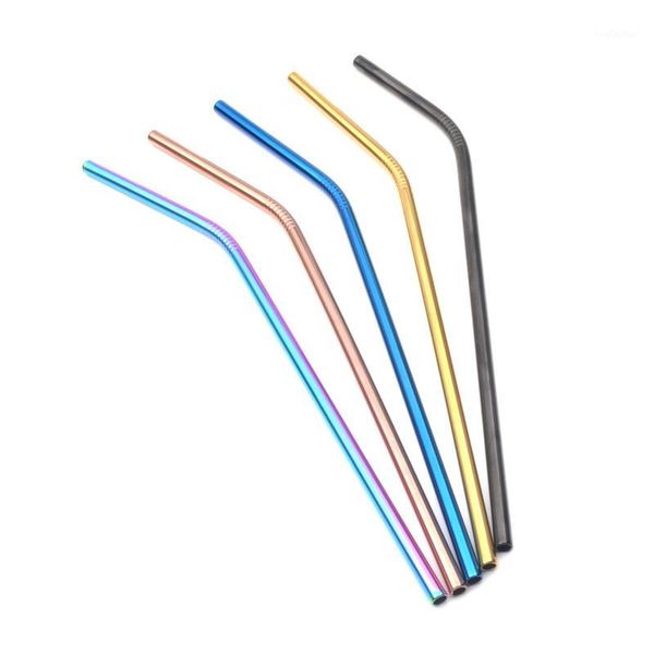 

drinking straws 24.1cm 6mm metal straw reusable stainless steel with cleaner brush for mug bar accessories1