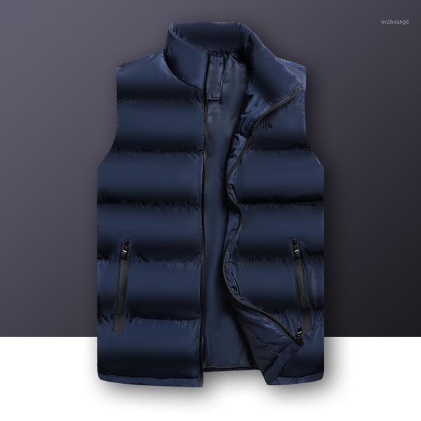 

vest men new stylish tide autumn sleeveless jacket mens winter warm waistcoat male casual sleeveless coats veste homme big size1, Black;white