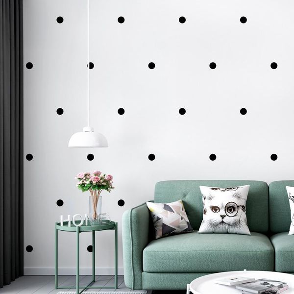 

modern brief nordic ins geometric pattern non woven wallpapers black point living room bedroom wallpaper background1