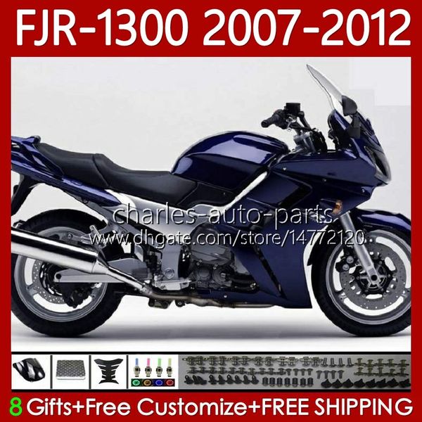 Carene OEM per YAMAHA FJR-1300 FJR 1300 A CC FJR1300 07 08 09 10 11 12 Corpo moto 108No.44 FJR-1300A Blu scuro 2007 2008 2009 2010 2011 2012 FJR1300A 01-12 Kit carrozzeria