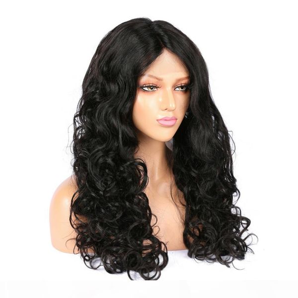 

pre plucked deep part 13x6 lace front human hair wigs for black women glueless brazilian body wave wig with baby hair remy, Black;brown
