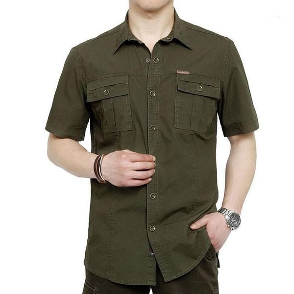 

plus size summer men's 100% cotton shirts solid color dress short sleeve shirts ship from russia stock drop shipping1, White;black