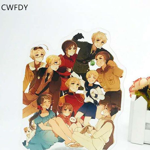 

японские аниме hetalia пауэрс aph альфред ф. джонс яо ван косплей двойной стороне акриловая подставка рисунок модель тарелка desk принадлежи, Silver