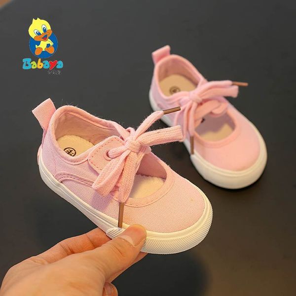 

children canvas girls princess 2019 spring summer new lovely baby casual shoes breathable, Black