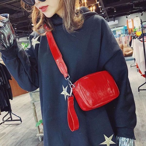 

new women waist bag leather fanny pack red leather chest bags handbag luxury female crossbody bag waist pack yb1261