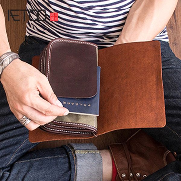 

hbp aetoo cowhide multifunctional handbag men's handbag, Red;black