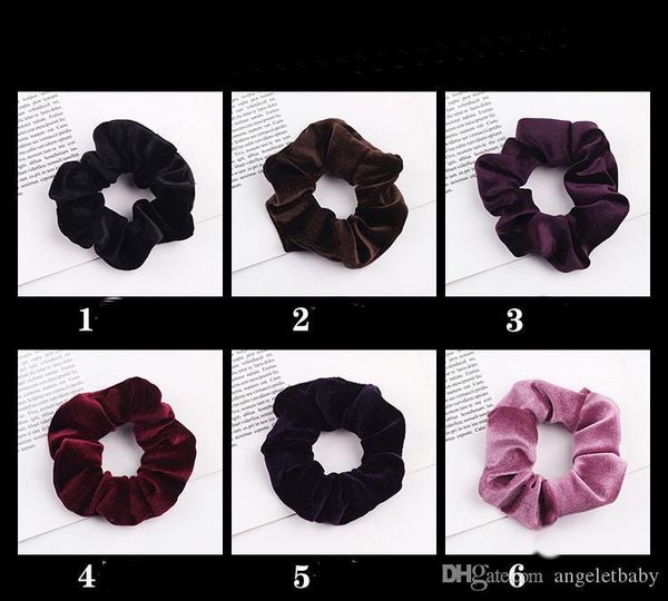 

1xpmwomen's velvet scrunchies tie accessories ponytail girl holder scrunchy bands velour hair loop pleuche headwear 50pcs fj