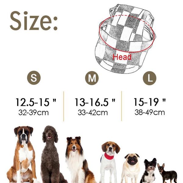 

plaid summer dog hat breathable baseball sun cap accessories pet outdoor hats caps with ear hole for small medium la sqcqlz
