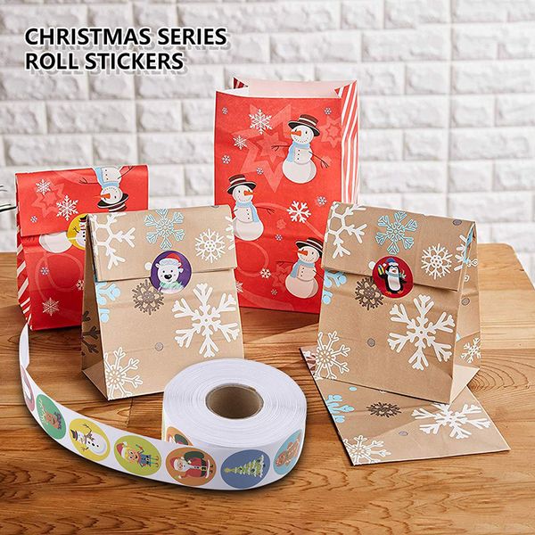 

sticker christmas for kraft gift 500pcs decoration package stationery stickers festival happy decorations seal labels
