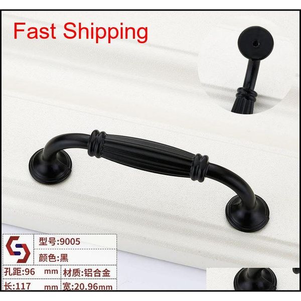 

aluminum black paint hole handles pulls furniture door holder hardware accessories drawer door handle american blac jlltip warmslove