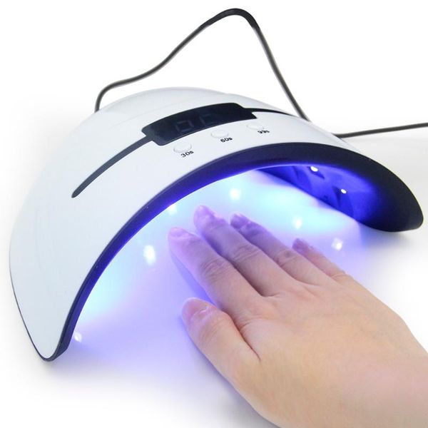 

36w led uv nail dryer machine for uv nail polish gel varnish automatic sensor art tools white lamp with usb portable