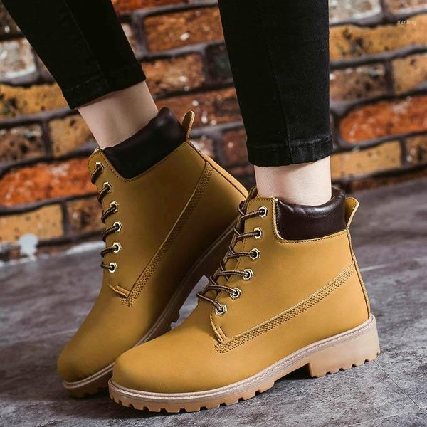 

ankle boots women shoes 2020 warm plush female snow boots leather winter shoes woman boot fashion lace-up1, Black