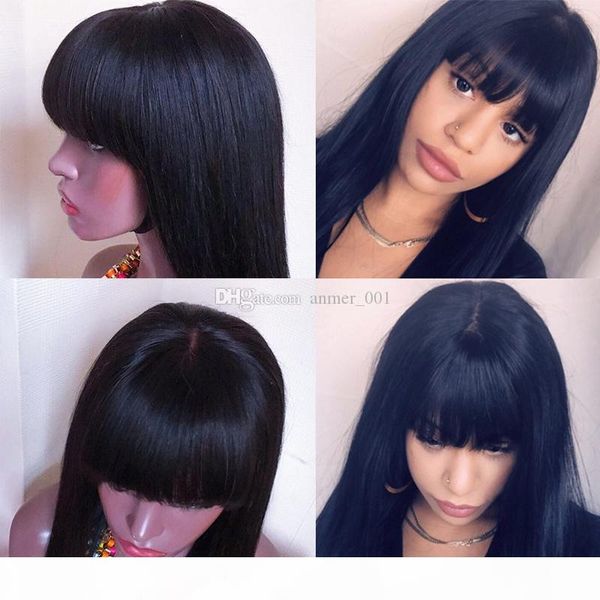 

парик фронт шнурок шелковистой прямой бразильских виргинские человеческие волосы 150% плотность отбеленных сучков pre щипковый с ребенком во, Black;brown