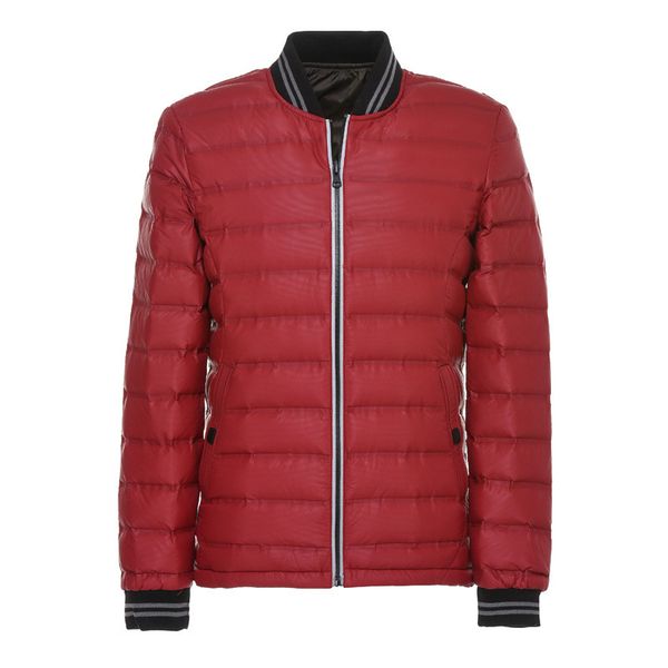 

2021 new coat male feather parka man ultra light down men reversible baseball outdoors stand collar winter jacket 9g25, Black