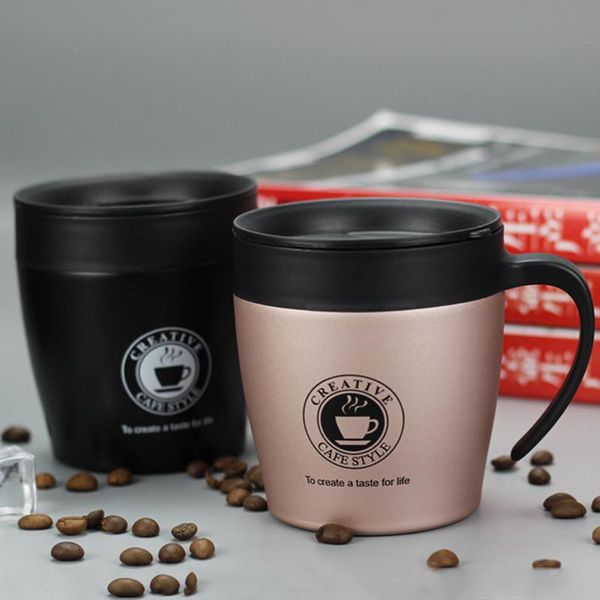

water bottles yihao fashion double wall stainless steel contains a spoon thermoses vacuum flasks business portable thermal insulation cup