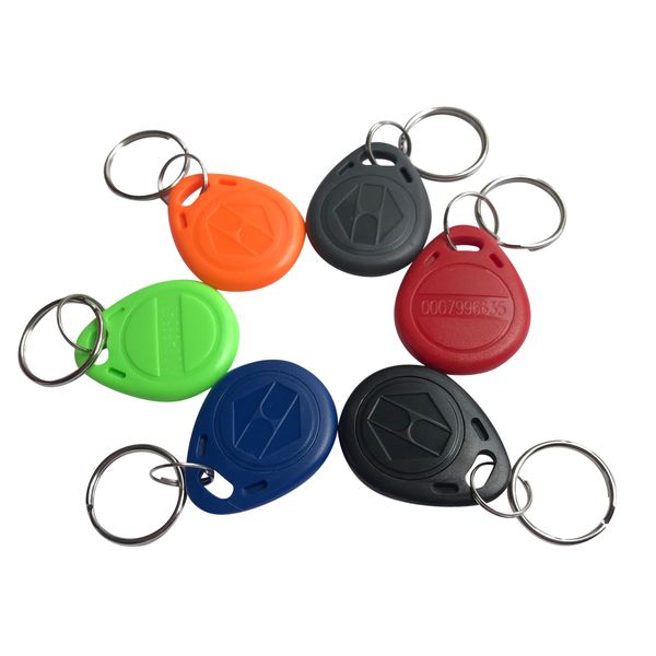 100 teile/los RFID keyfobs 125 KHz kostenloser versand ABS nähe schlüsselanhänger für zugangskontrolle mit TK4100/EM 4100 chip kostenloser versand