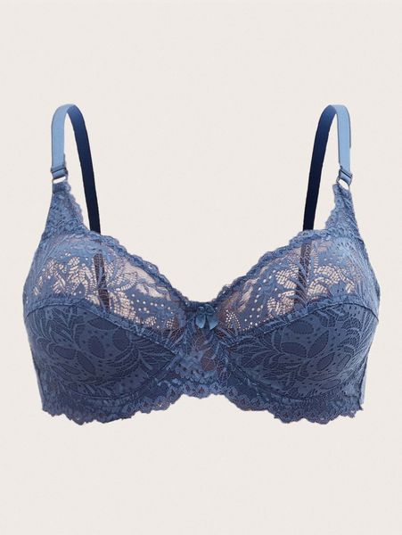 

plus floral lace underwire bra e1qk#, Black;white