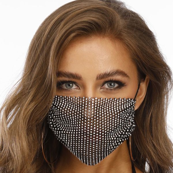 

mouth rhinestone newluxury nightclub design 2020 reusable washable shield masque face mask cloth