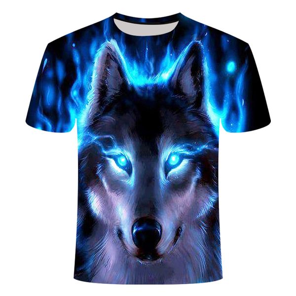 

men wolf cool animal 3d print shirts funny plus size horror men clothing