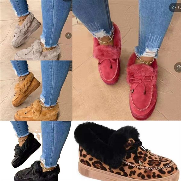 

kicxr suihyung women flip home snow boots slippers mop cotton yarn soft plus velvet warm indoor floor shoes female big butterfly-knot, Black