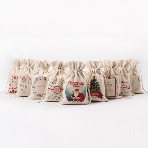 

cottpure christmas handmade canvas drawstring sack bags candy wrapped gift bag dhb1423 o07y