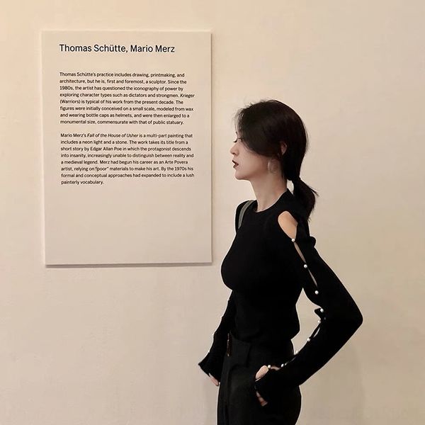 

d0ydp рукав два контактного шарик трикотажного трикотаж темно-черный мода трикотаж slimshoulder осень топ дизайн верхней nhvg1, White;black