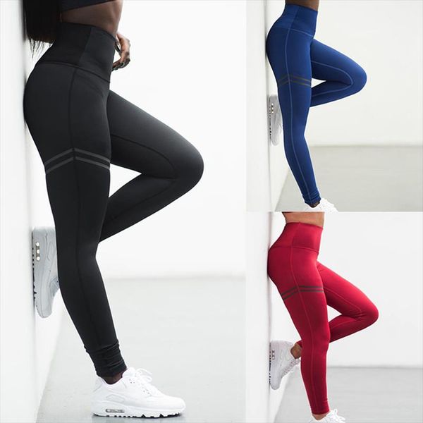

womens leggings high waist elastic slim pencil pant trouser gymnasium autumn winter women lady fitness leggings, Black