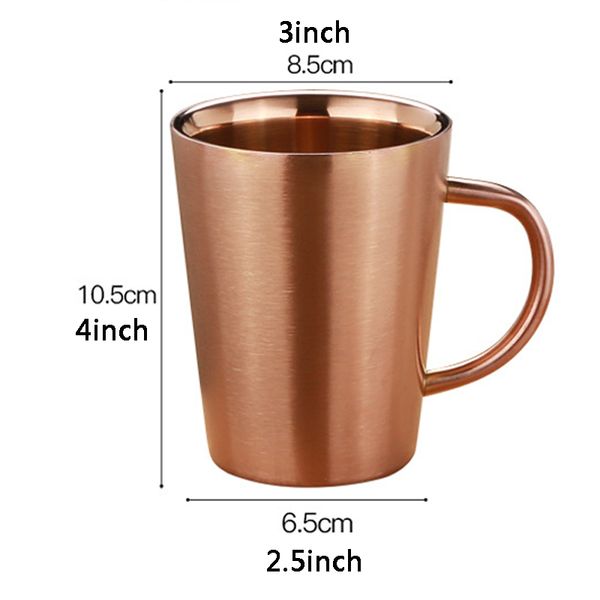 

big stainless steel beer mug 12oz coffee cup with handle double wall tea mug insulation anti scalding coffee tumbler customizable cfvt1138