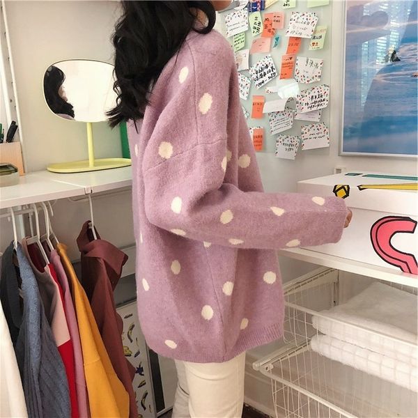 

zilwk autumn sweater winter new korean version and wind loose lazy long sleeve gentle small fresh net red super fire sweater woman cp, White;black